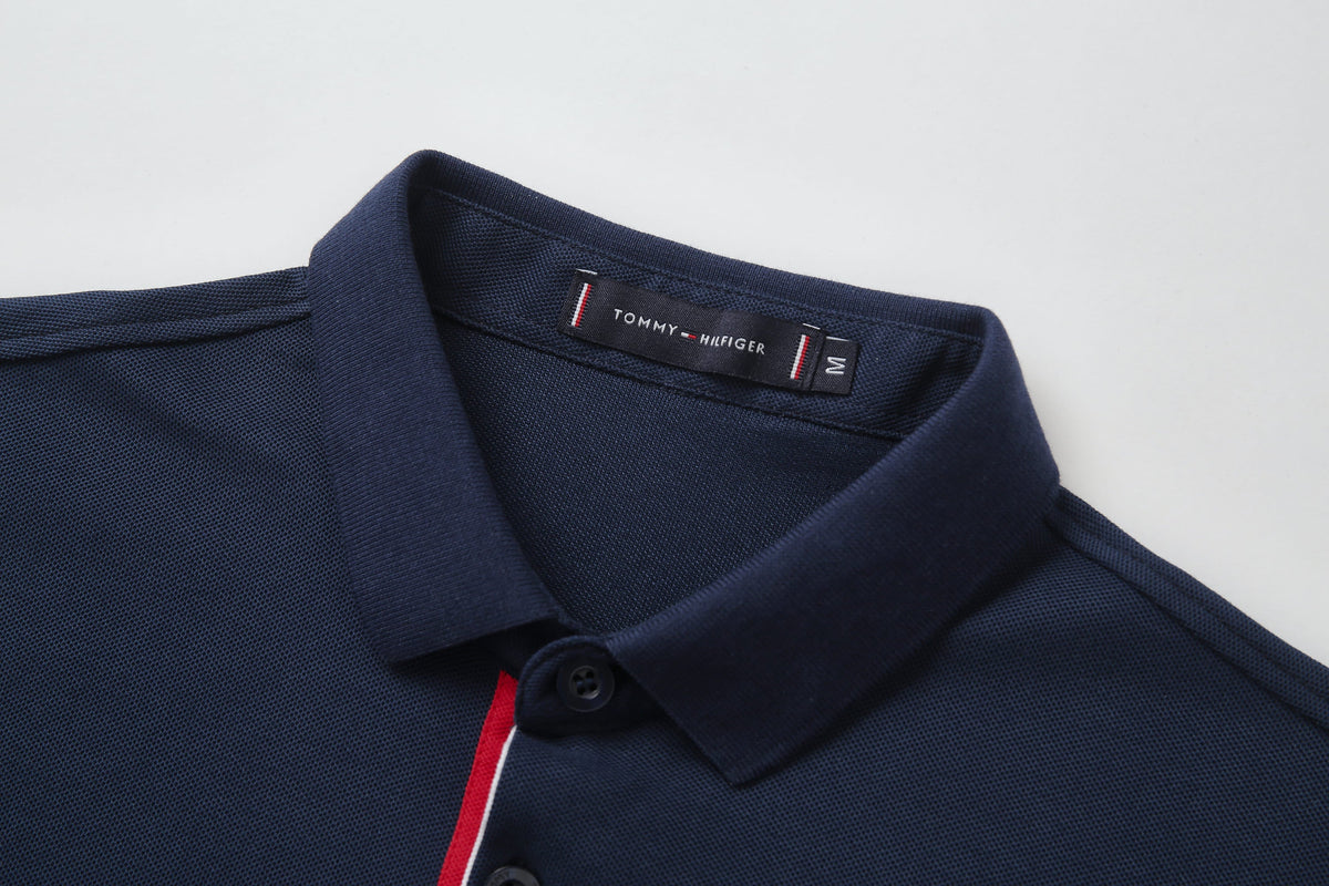 Camiseta T369-8# Tipo Polo Azul Oscuro Para Hombre