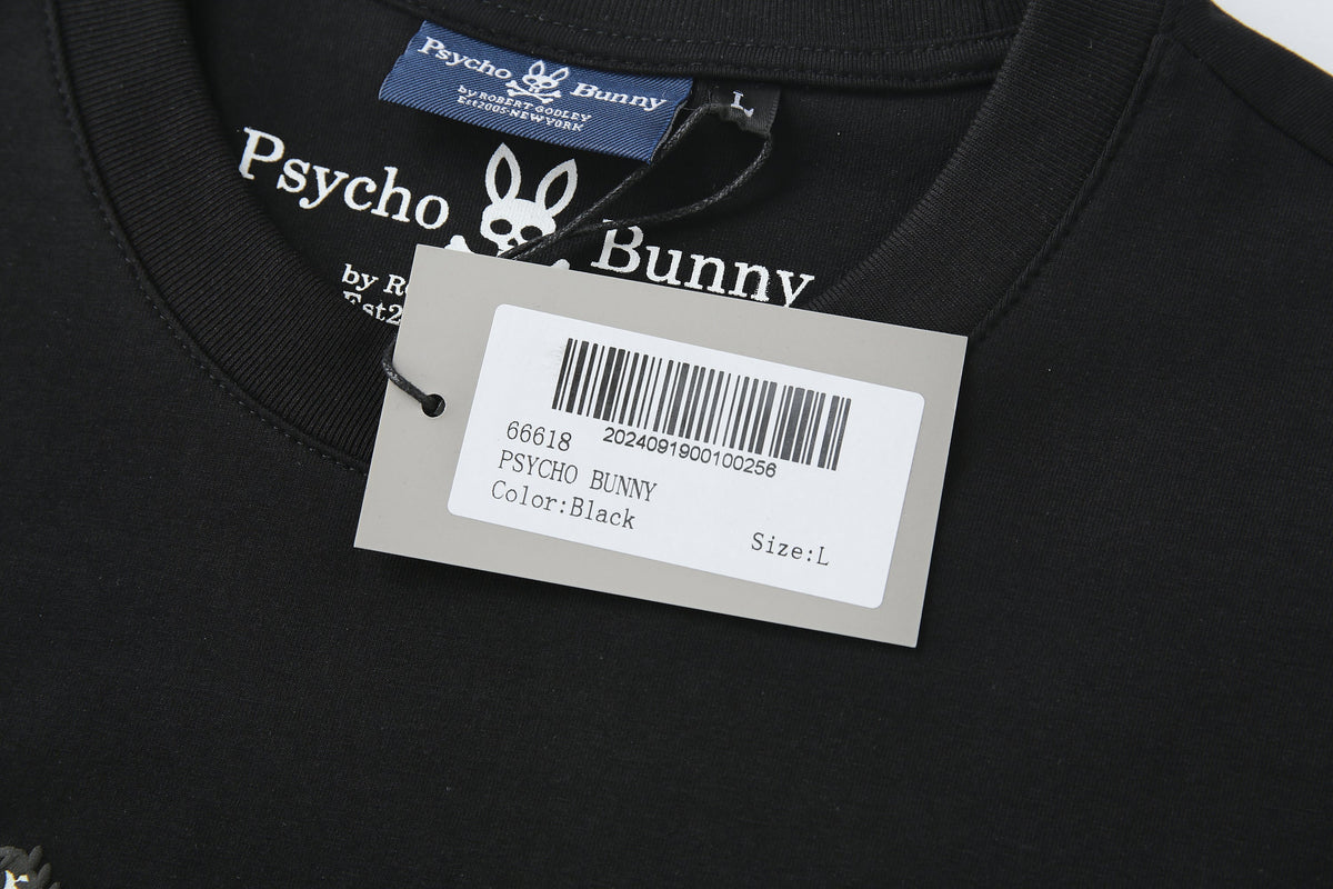 Camiseta 66612 Estampada Negra Para Hombre