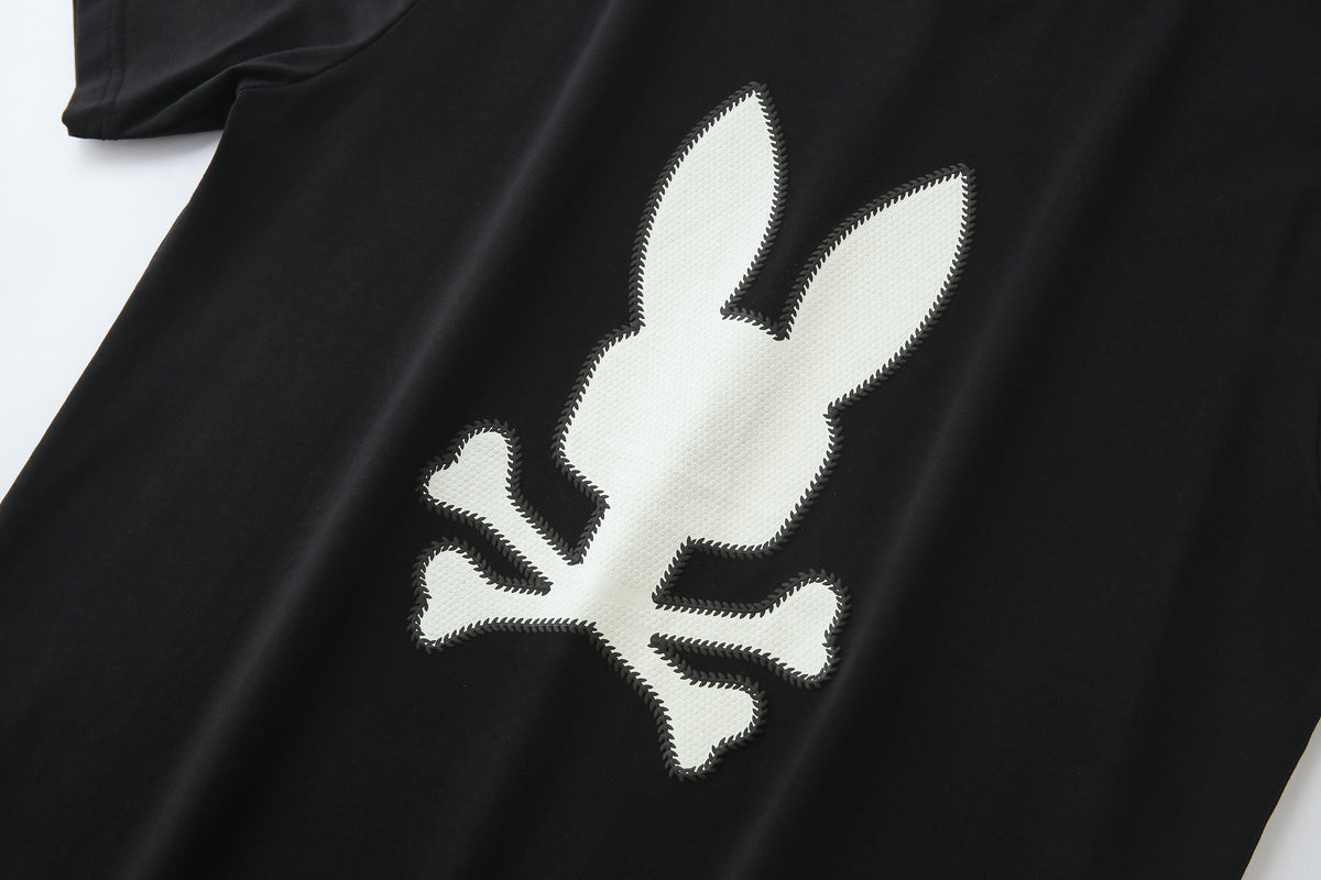 Camiseta 66612 Estampada Negra Para Hombre