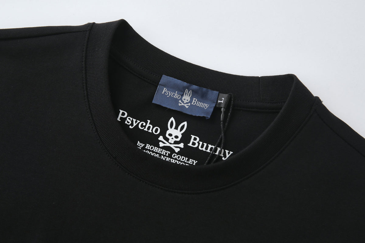Camiseta 66609  Estampada Negra Para Hombre