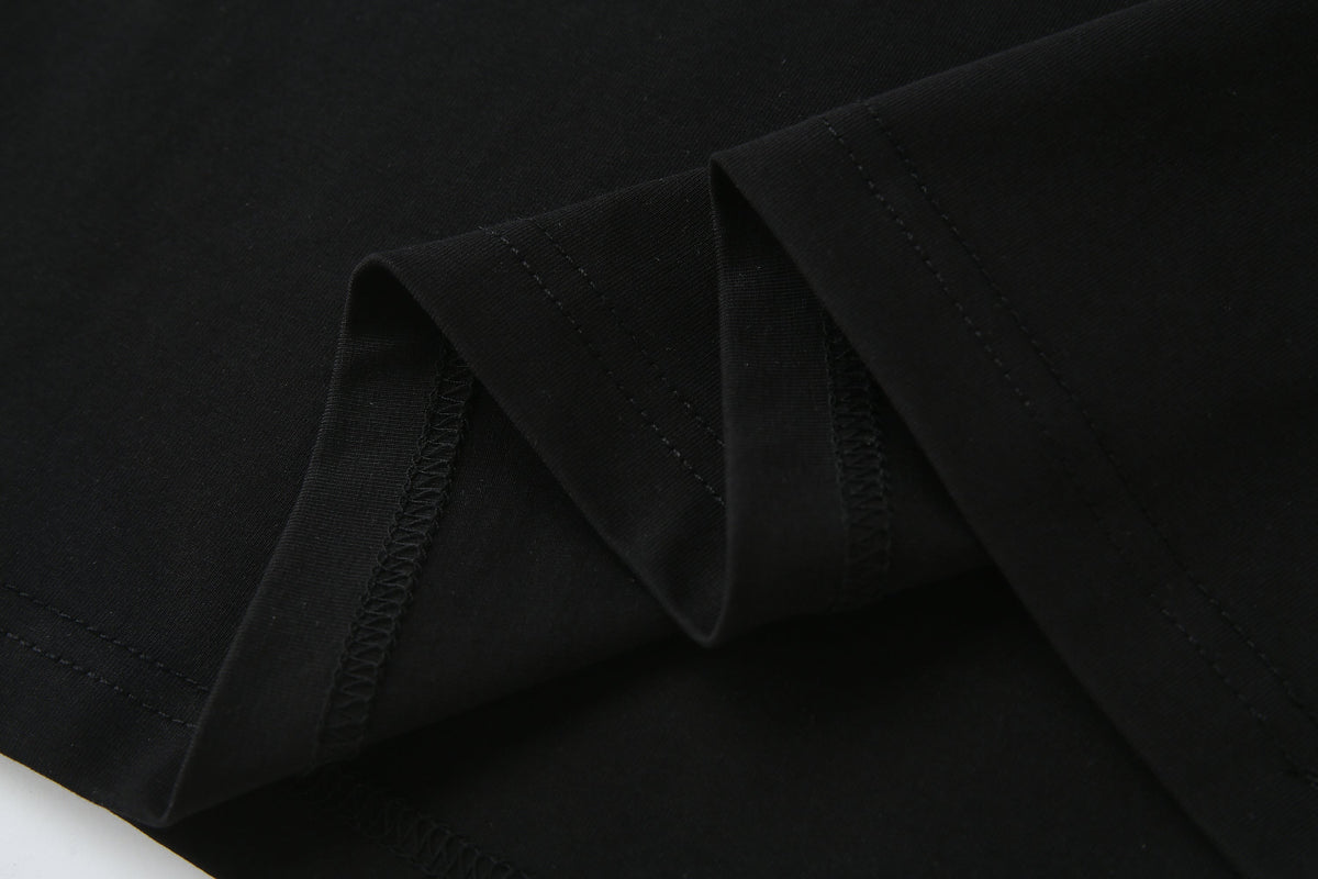 Camiseta 66609  Estampada Negra Para Hombre