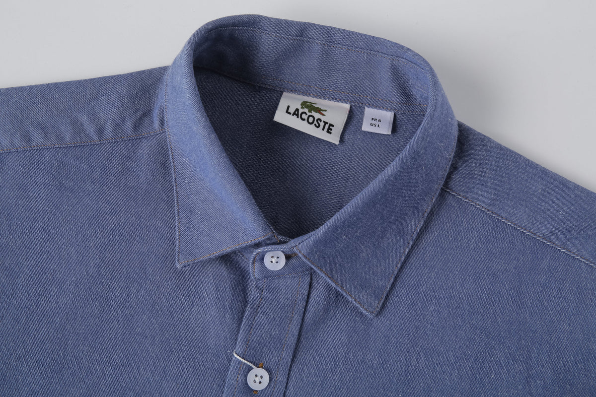 Camisa 50002 Azul Manga Larga para Hombre