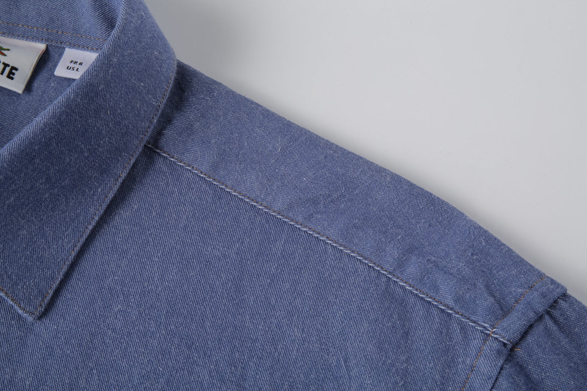 Camisa 50002 Azul Manga Larga para Hombre