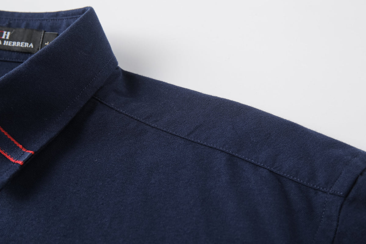 Camisa 50011 Azul Oscuro Manga Larga para Hombre