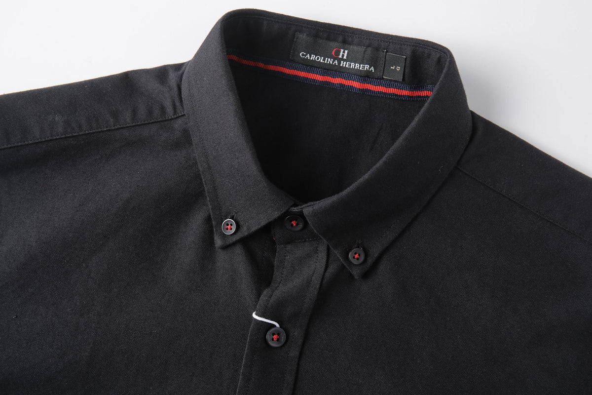 Camisa 50004 Negra Manga Larga para Hombre