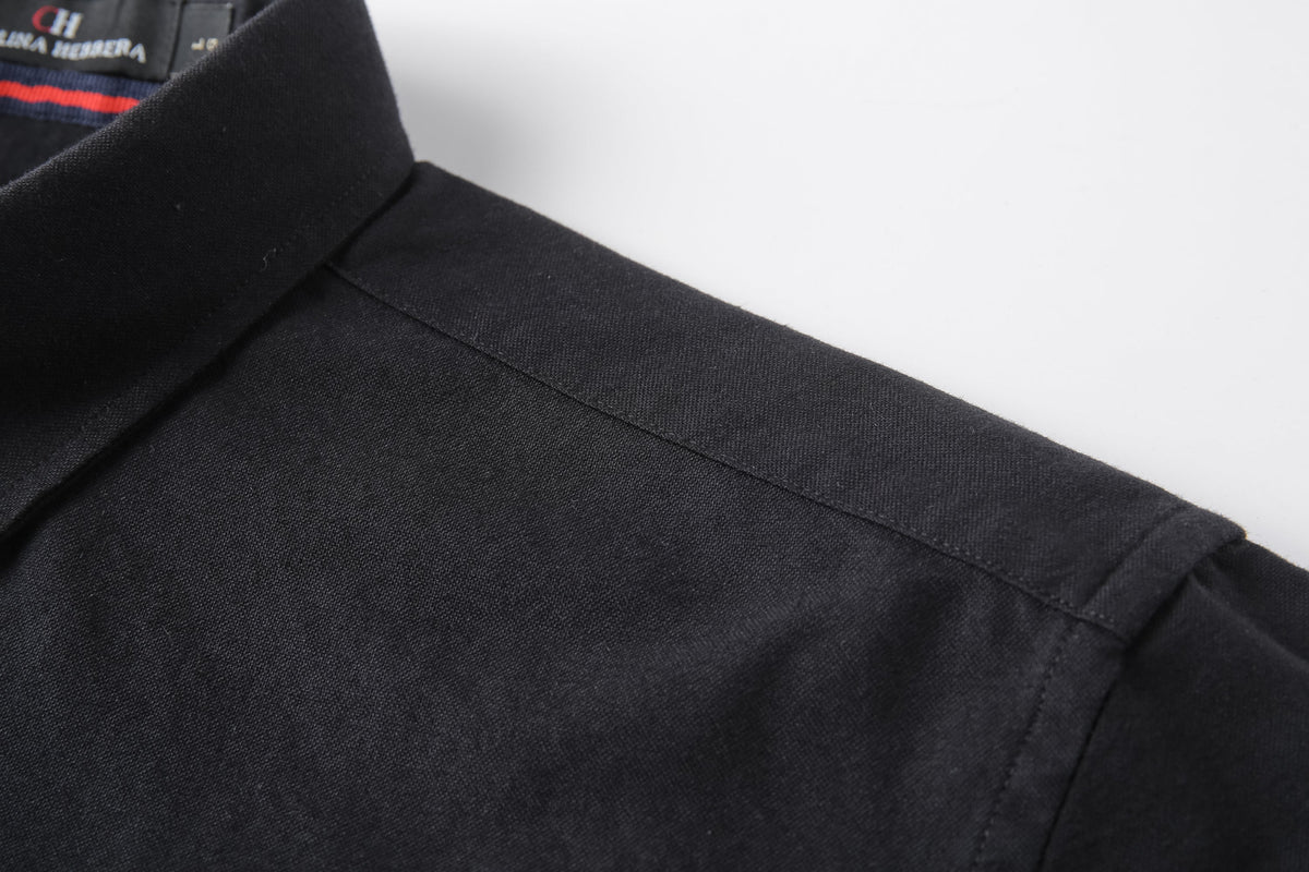 Camisa 50004 Negra Manga Larga para Hombre