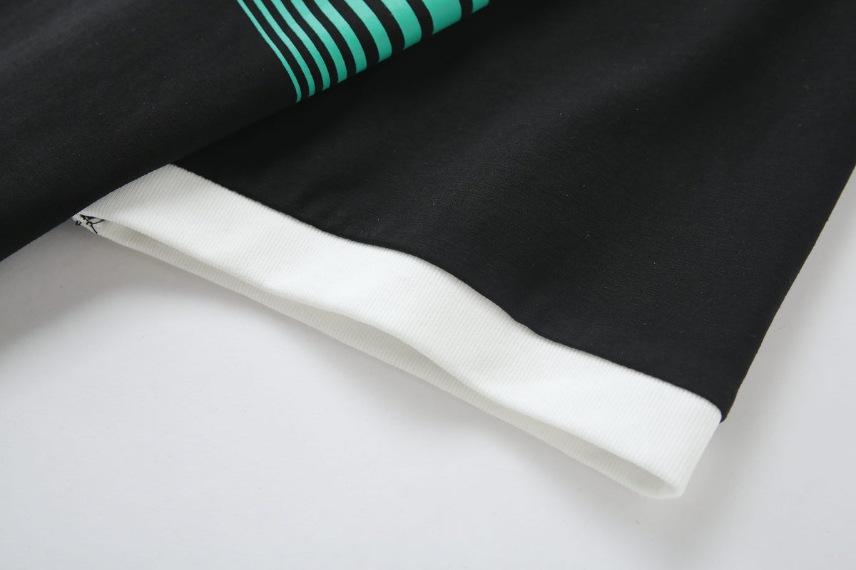 Camiseta 66635 Estampada Negra Para Hombre