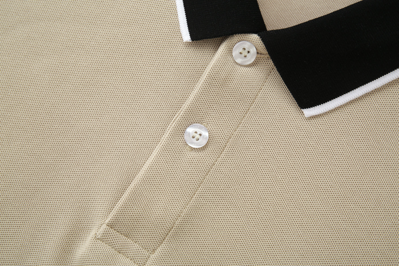 Camiseta 22377# Tipo Polo Khaki Para Hombre