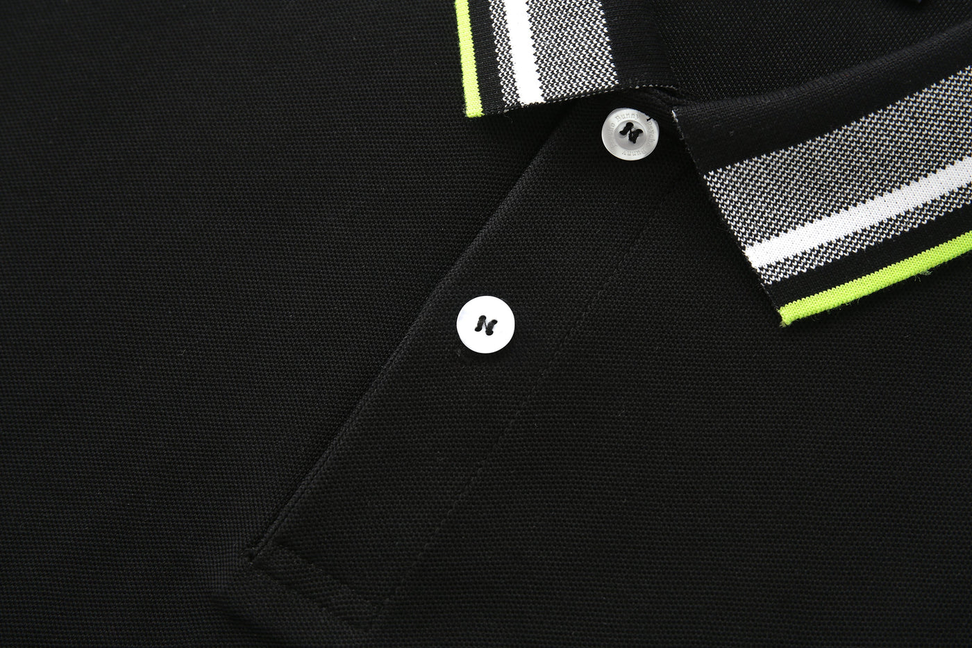 Camiseta 22365# Tipo Polo Negra Para Hombre