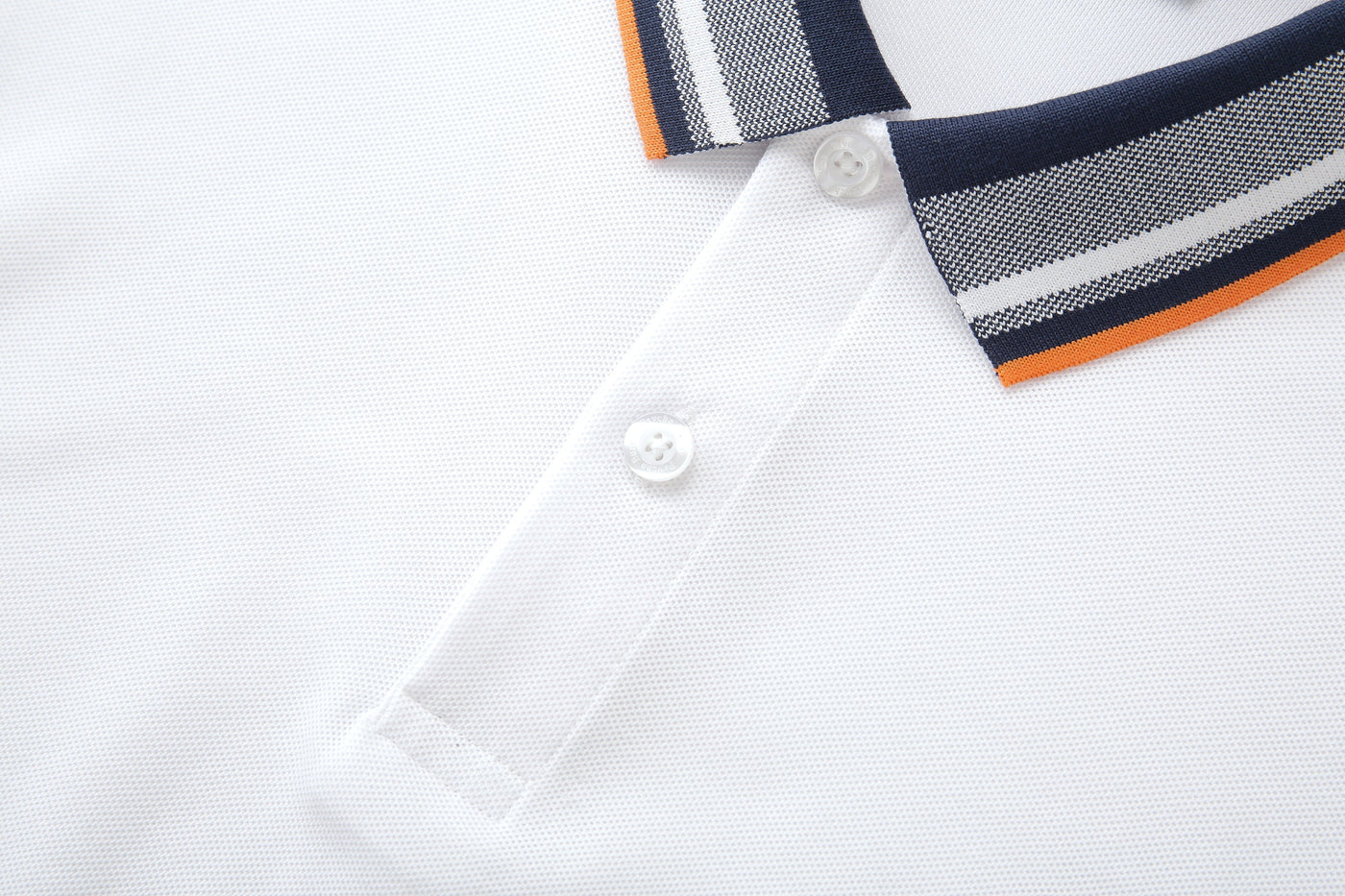 Camiseta 22365# Tipo Polo Blanca Para Hombre