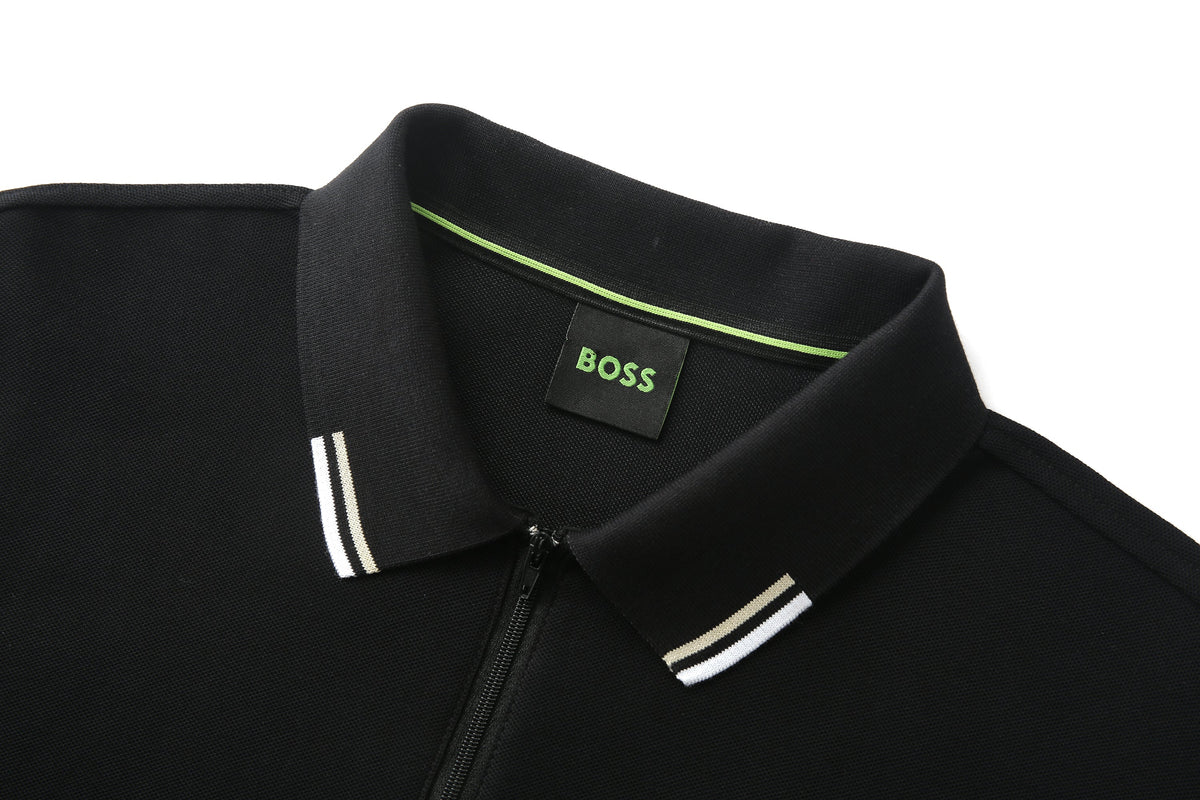 Camiseta 22362-1 Tipo Polo Negra Para Hombre