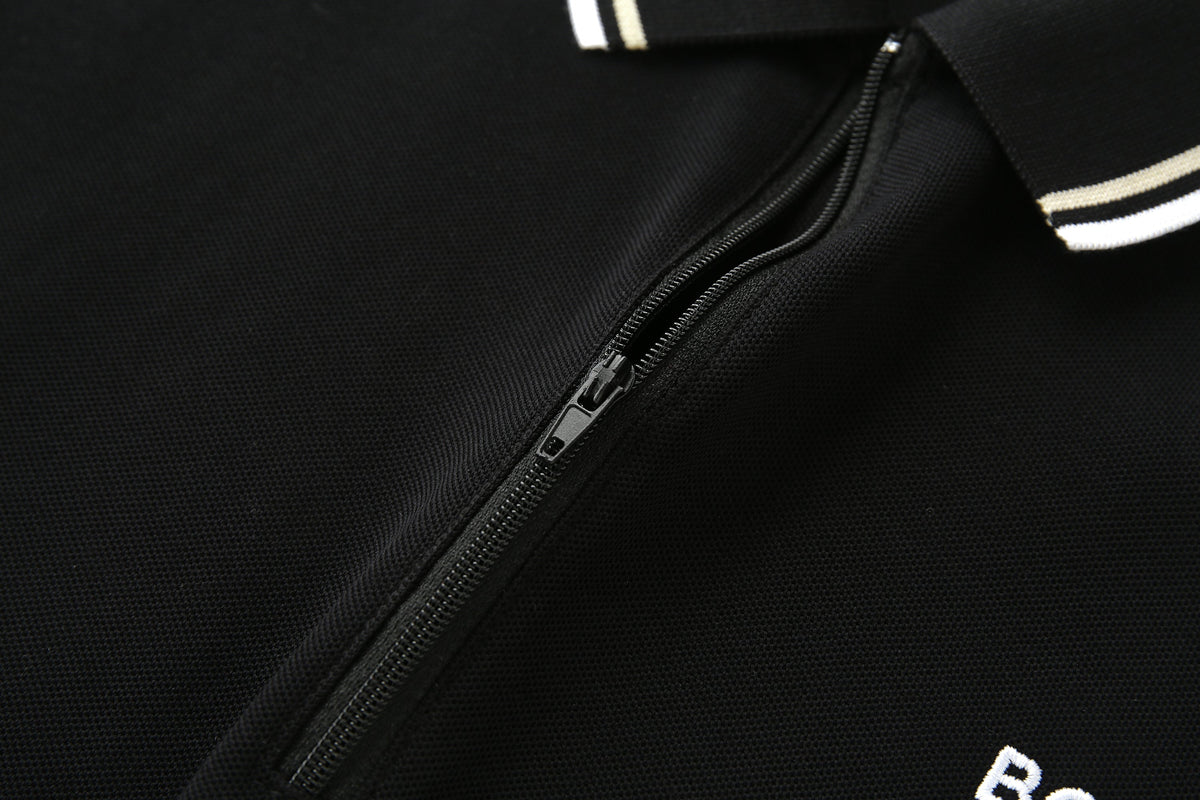Camiseta 22362-1 Tipo Polo Negra Para Hombre