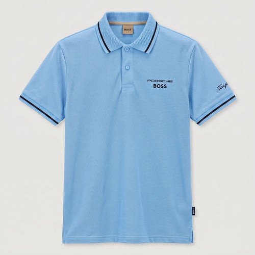 Camiseta 185023 Tipo Polo Azul Claro para hombre