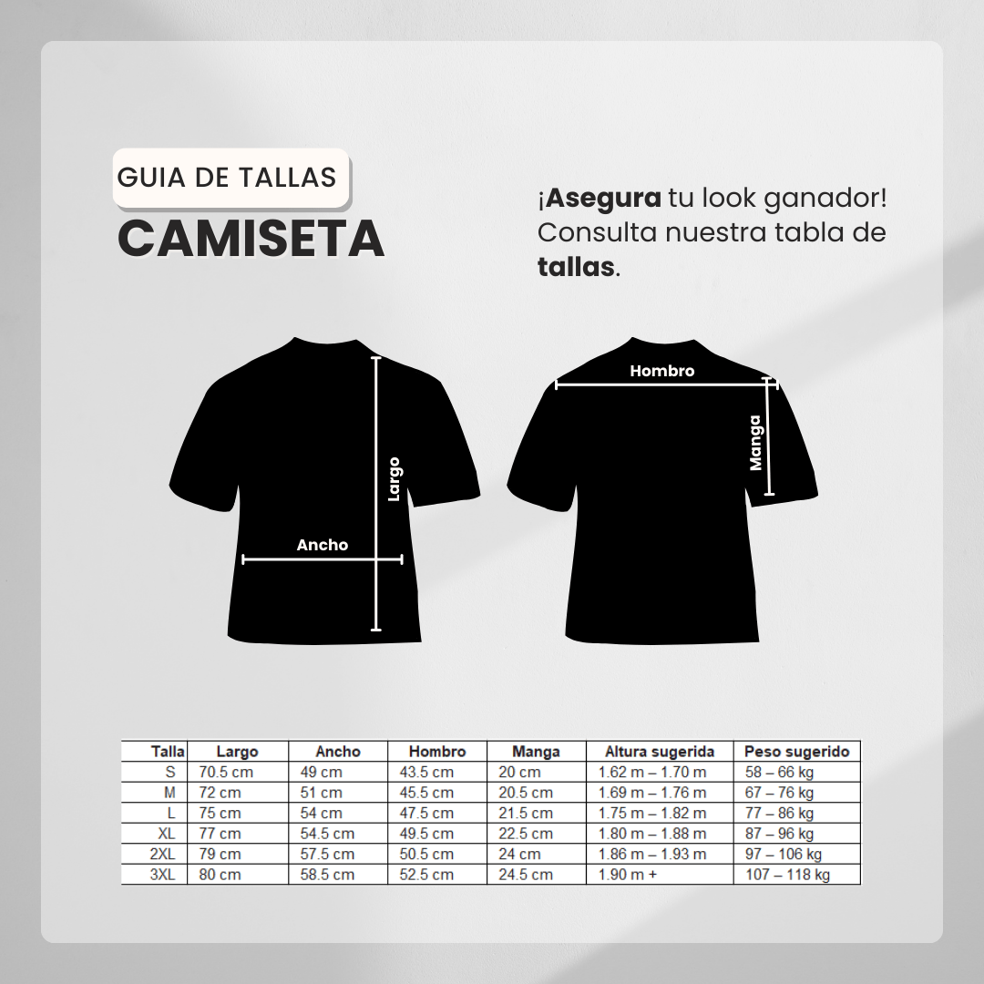 Guía de tallas Camiseta B66042 Básica Crema Para Hombre