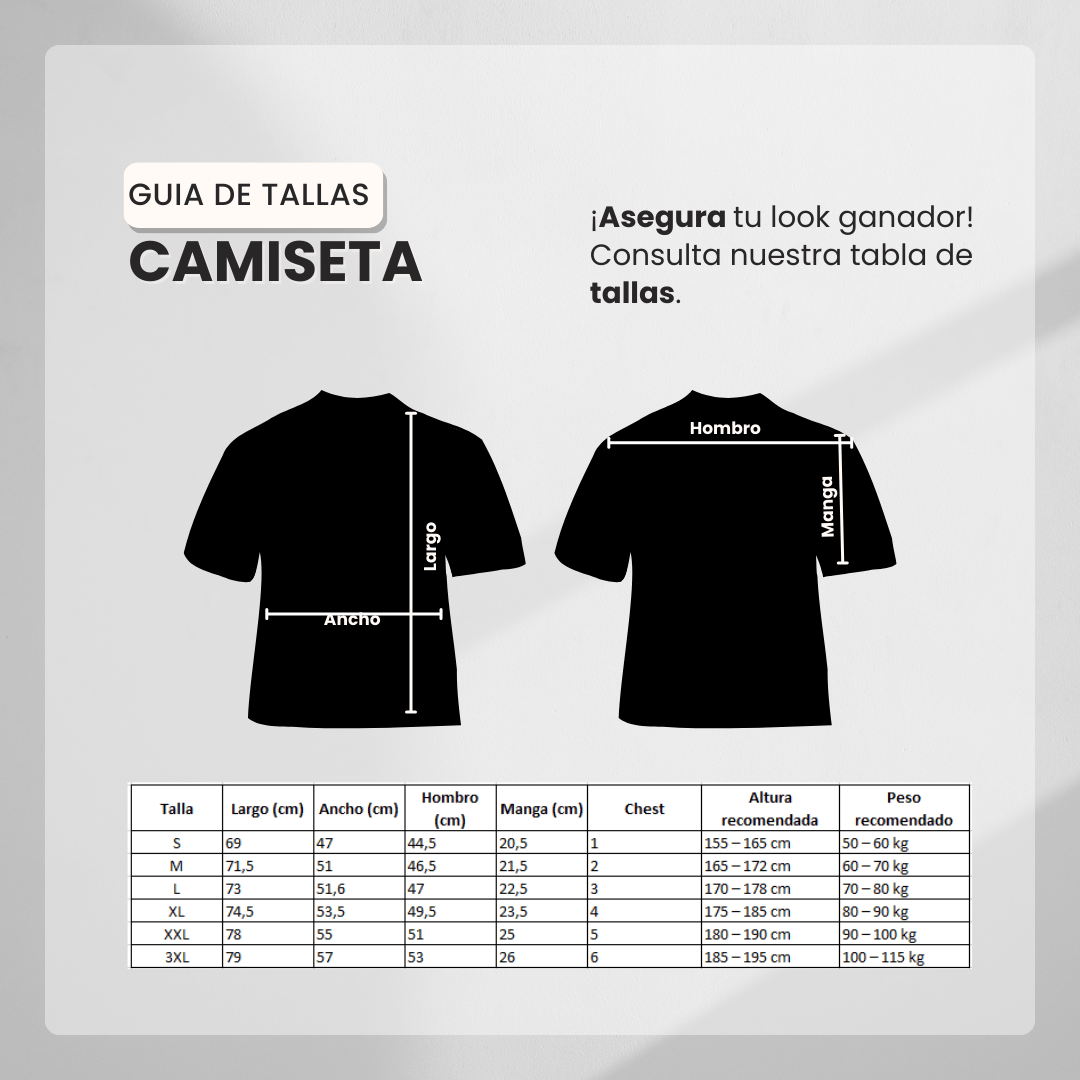 Guía de tallas Camiseta B66002 Básica Verde Para Hombre