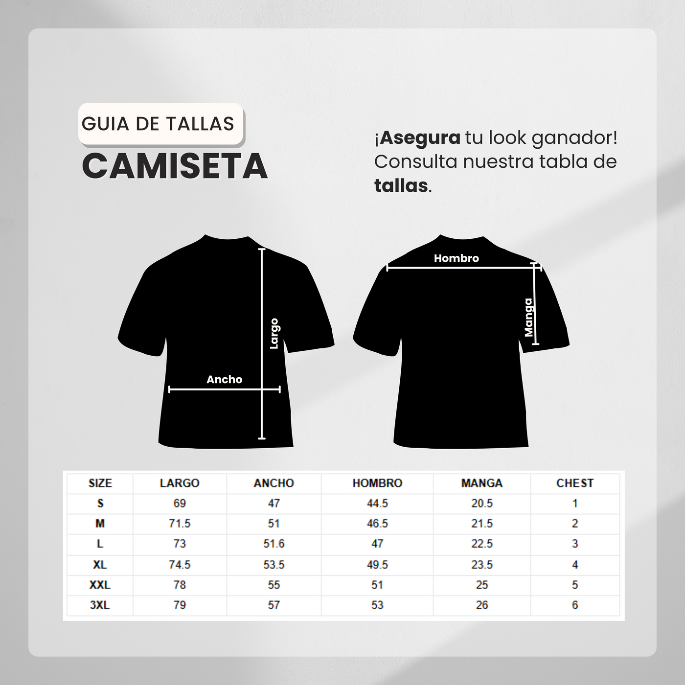 Guía de tallas Camiseta 786638 Estampada Blanca Para Hombre
