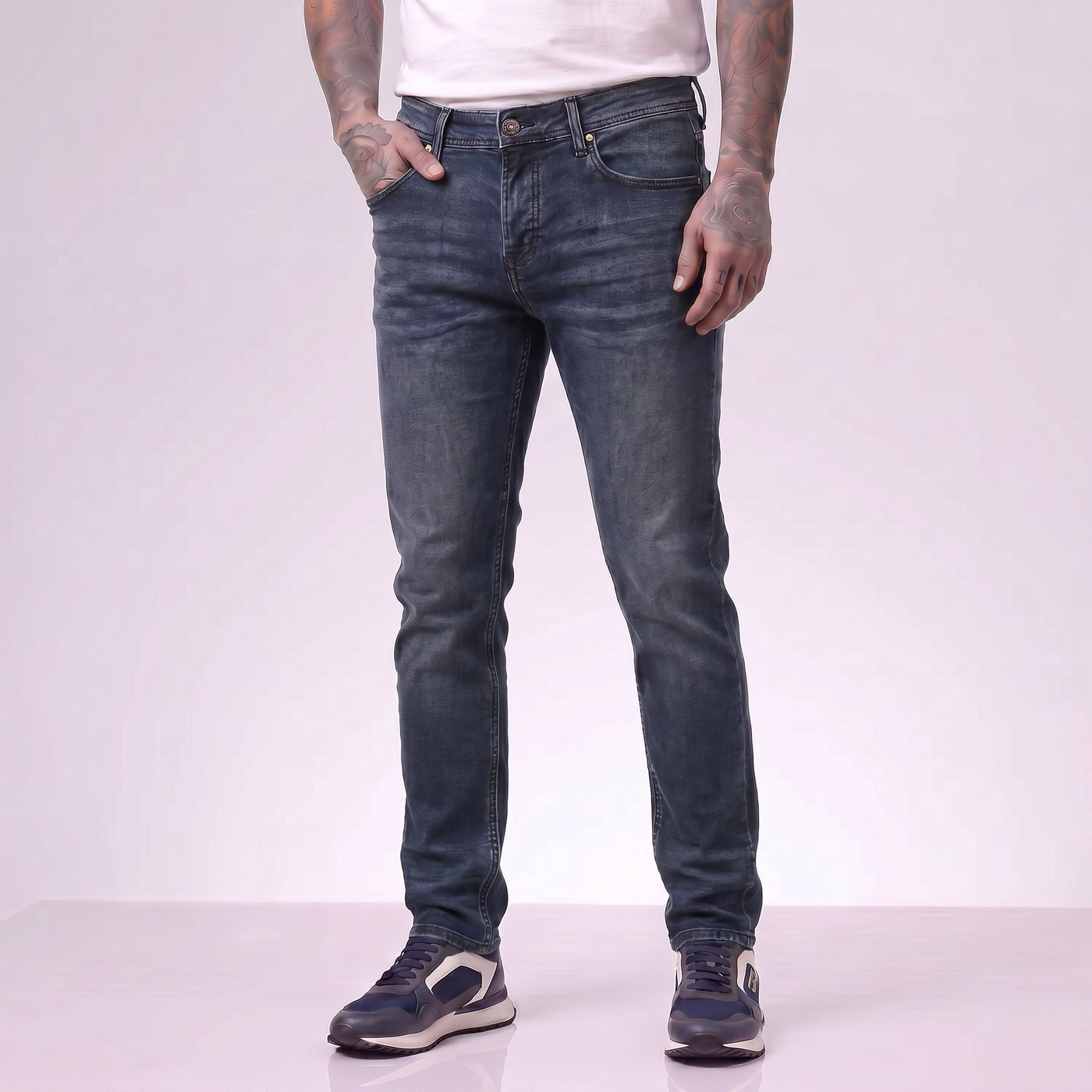 Jean LE F085 Azul Para Hombre