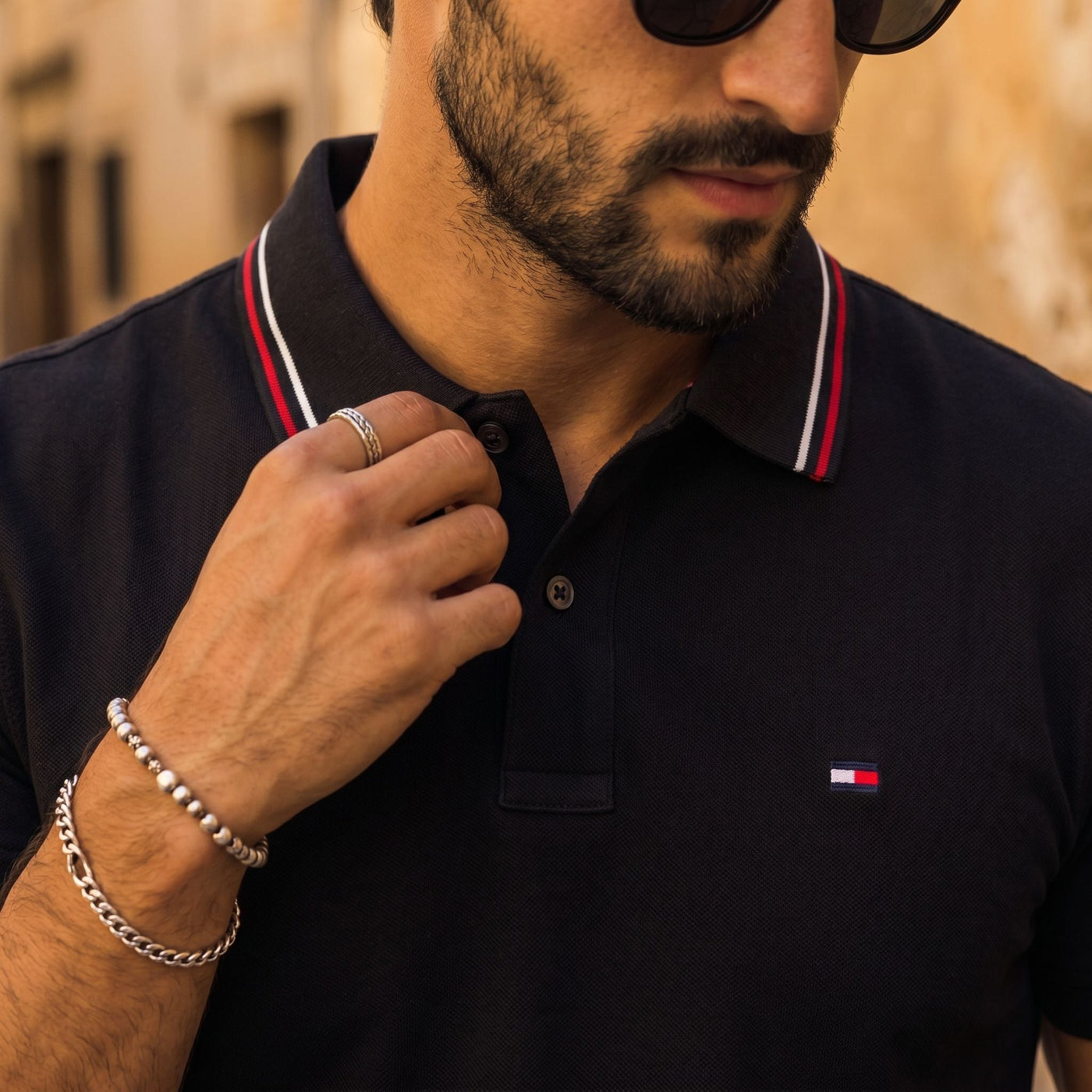 Camiseta 185049 Tipo Polo Negro para hombre