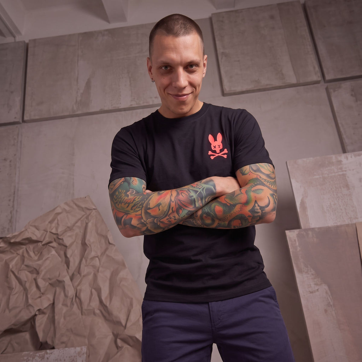 Camiseta 661085 Estampada Negro para hombre