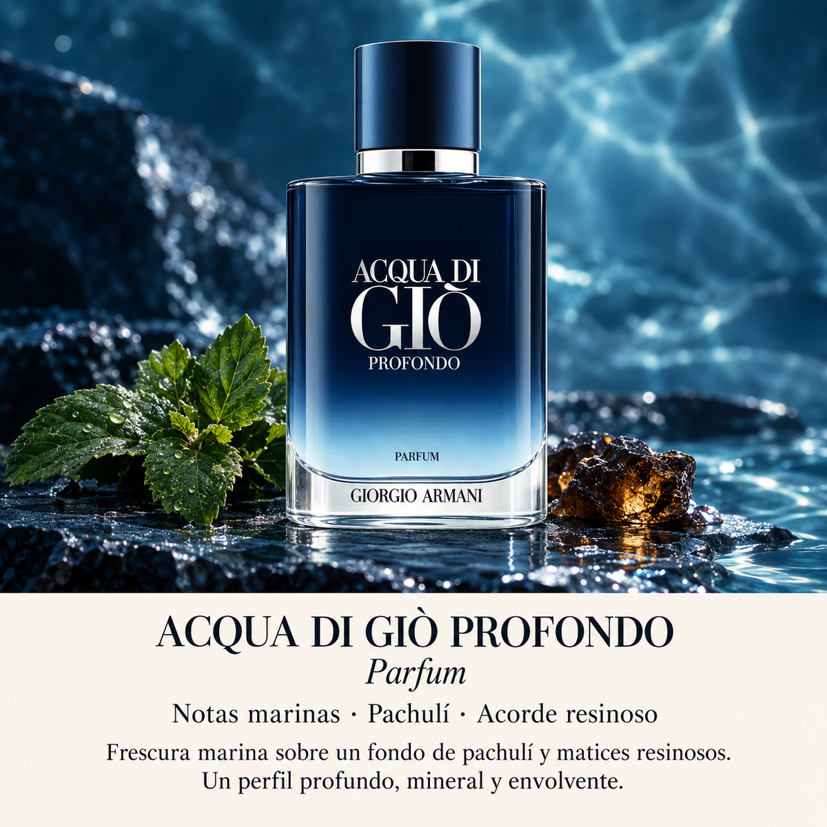 Acqua di Giò Profondo Parfum: notas olfativas y composición editorial.