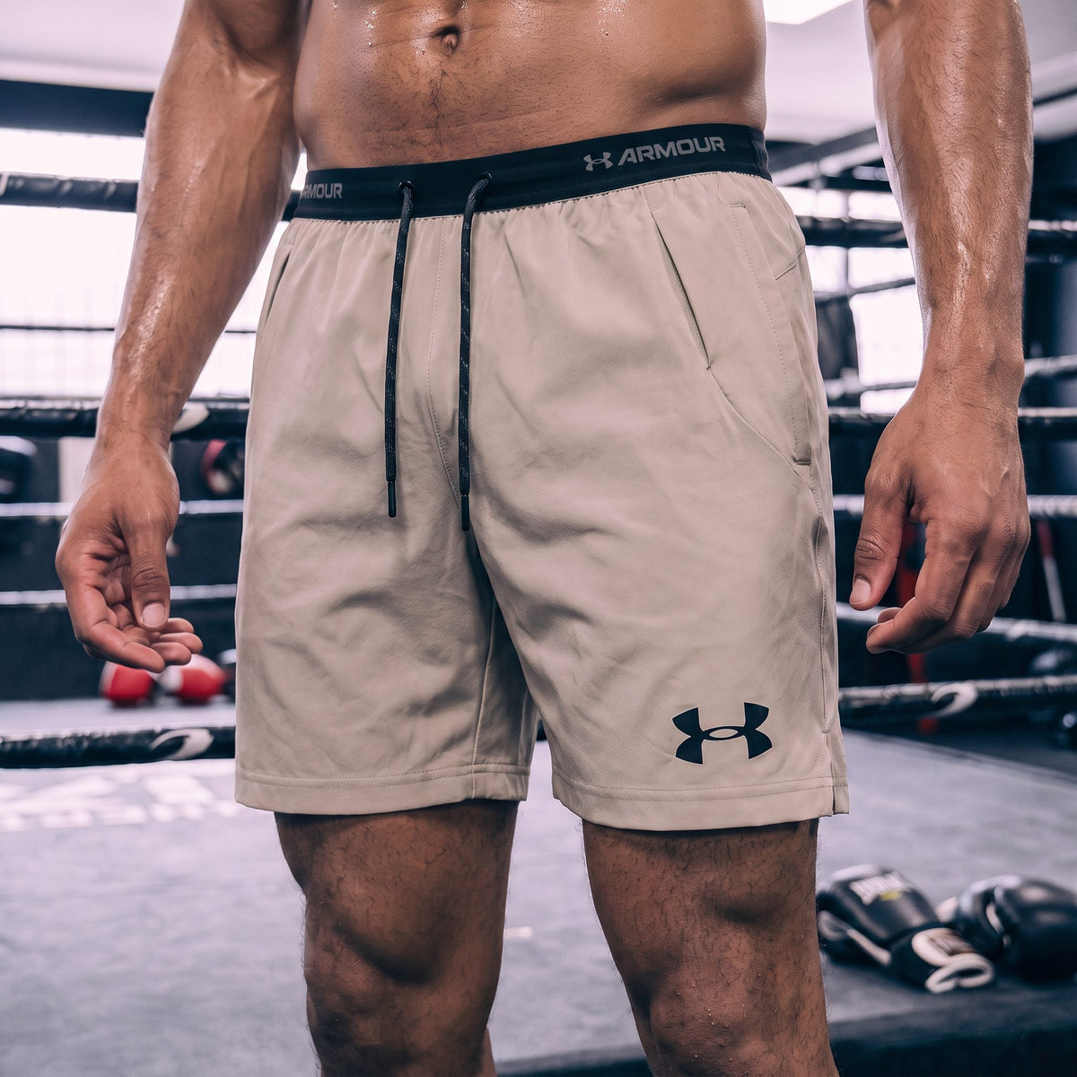 Pantaloneta Deportiva Crema Para Hombre Ref. PAN33