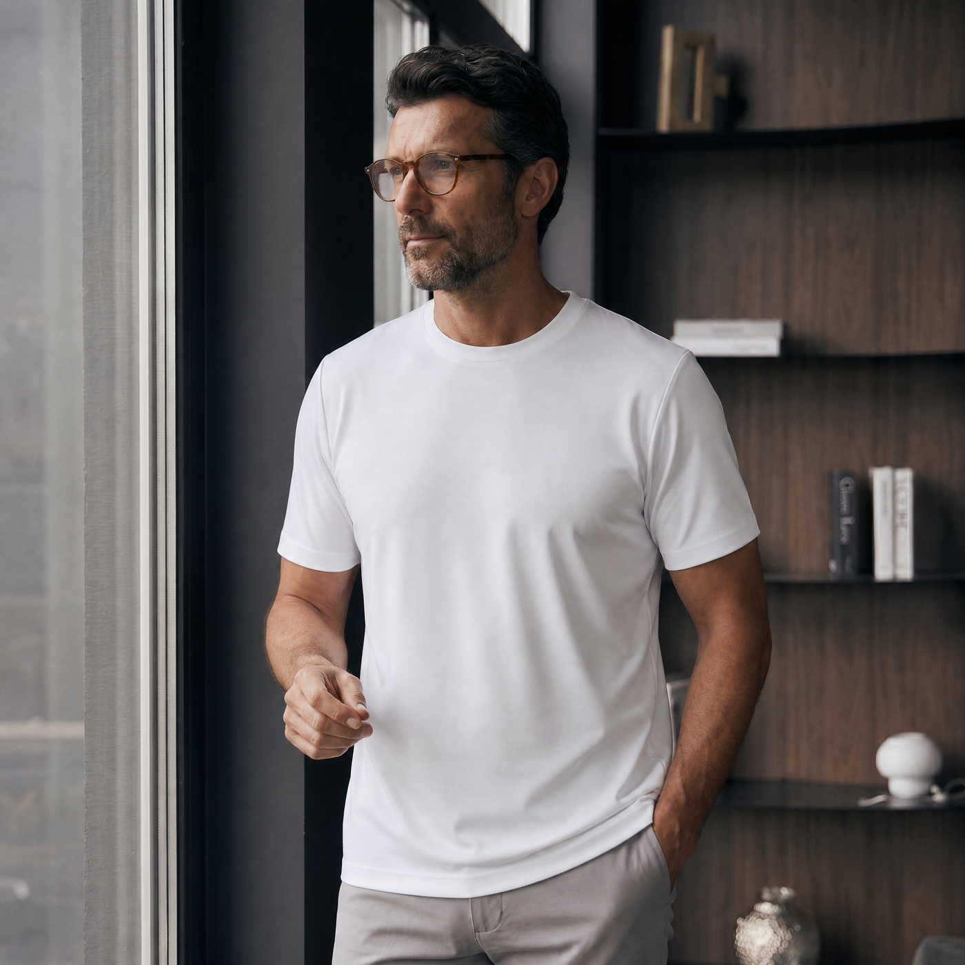 Camiseta 25D657-1 Blanco Para Hombre
