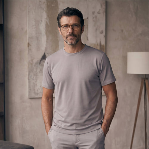 Camiseta 25D657-1 Gris Oscuro Para Hombre