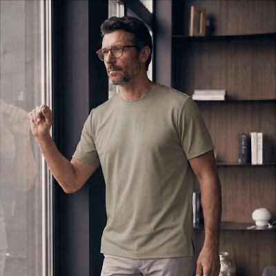 Camiseta 25D657-1 Verde Oscuro Para Hombre