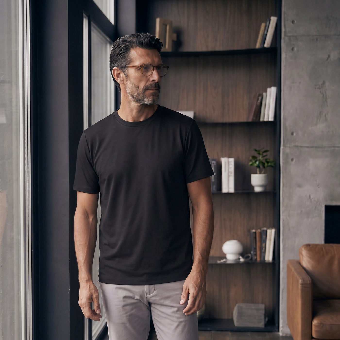 Camiseta 25D657-1 Negro Para Hombre