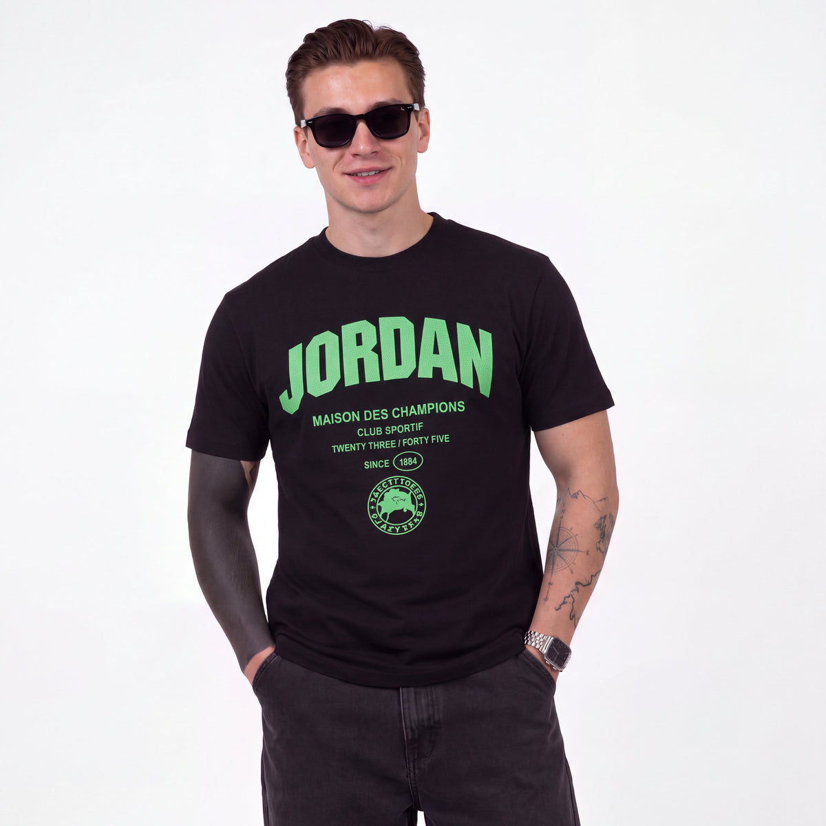 Camiseta 921014 Estampada Negra Para Hombre