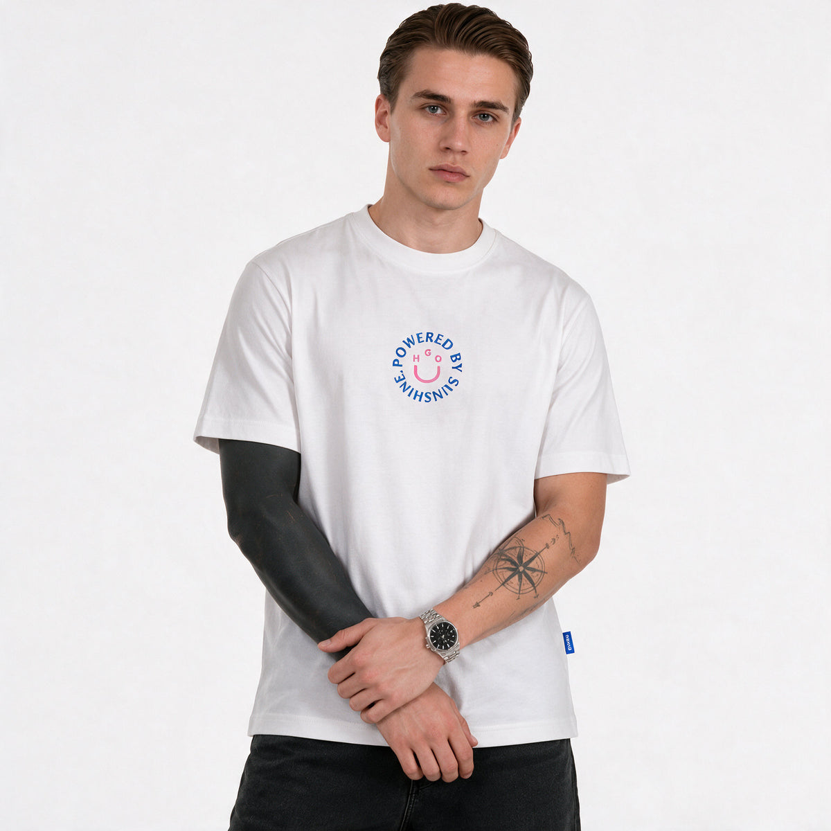Camiseta 921003 Estampada Blanca Para Hombre