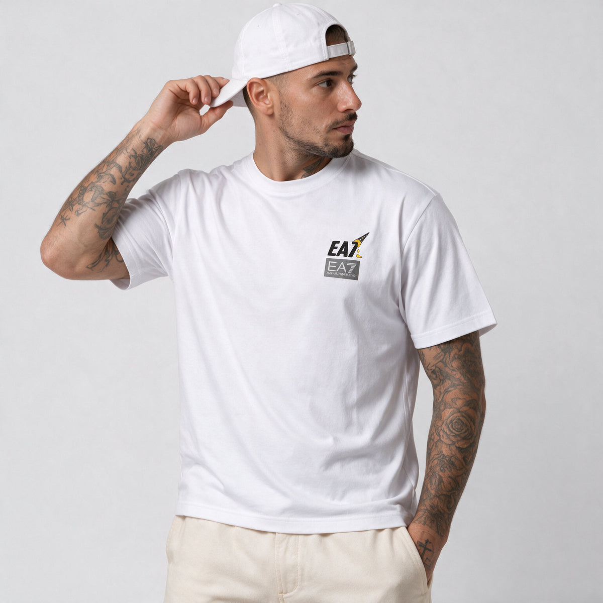 Camiseta 921018 Estampada Blanca Para Hombre