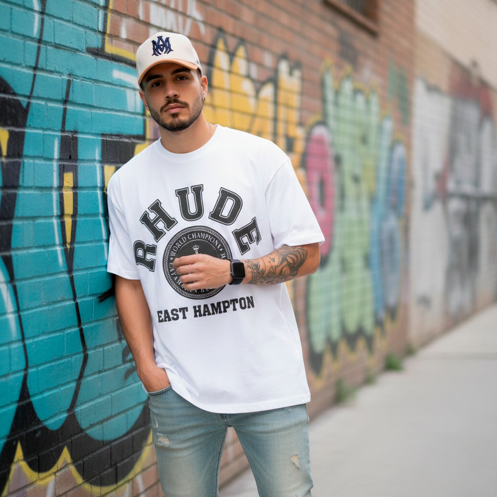 Camiseta 834014 Blanca Oversize Para Hombre