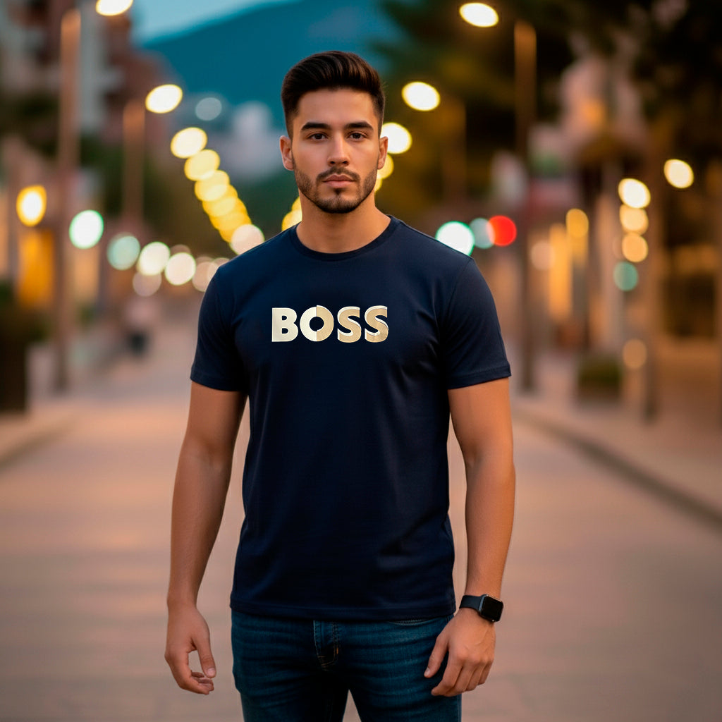 Camiseta 786652 Estampada Azul Oscuro Para Hombre