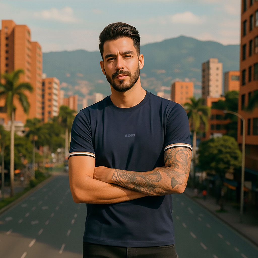 Camiseta 786658 Básica Azul Oscuro Para Hombre