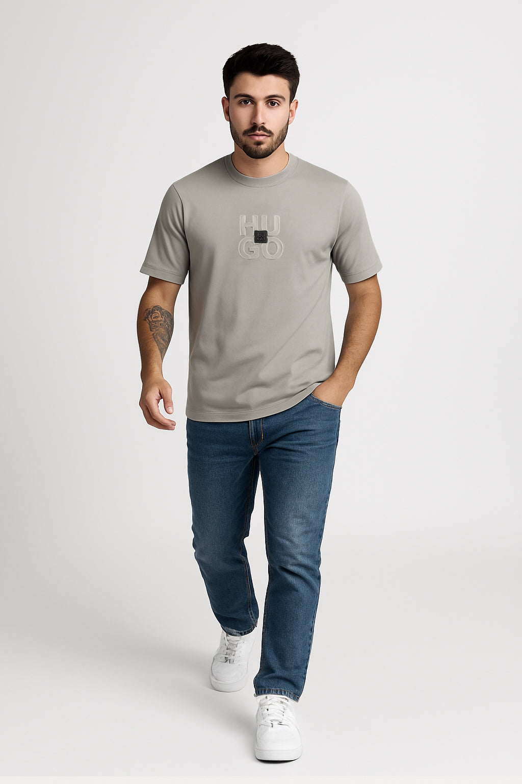 Camiseta 786878 Estampada Gris Para Hombre