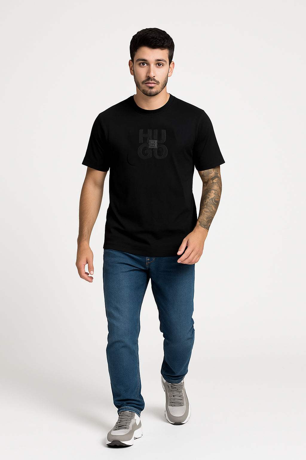 Camiseta 786878 Estampada Negra Para Hombre