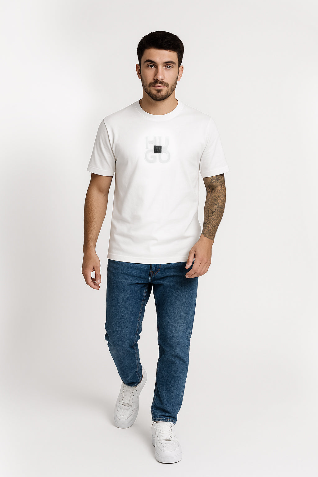Camiseta estampada blanca para hombre - imagen 2 - JDC Luxury Store