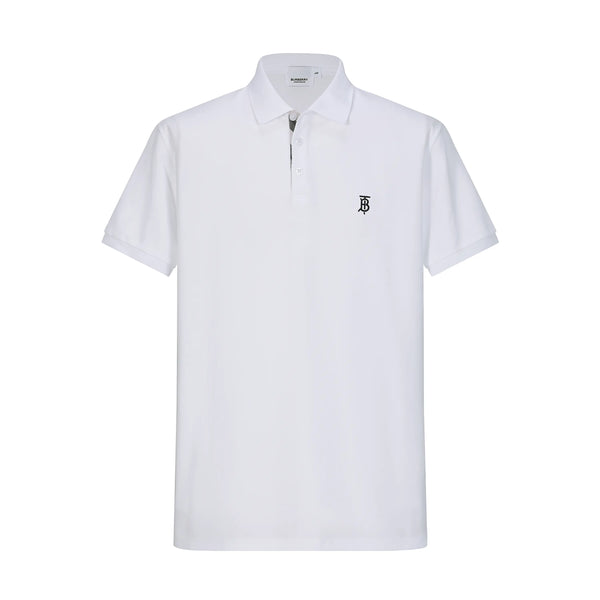 Camiseta Bur1# Tipo Polo Blanca Para Hombre