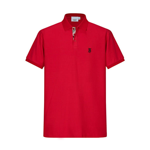 Camiseta Bur1# Tipo Polo Roja Para Hombre