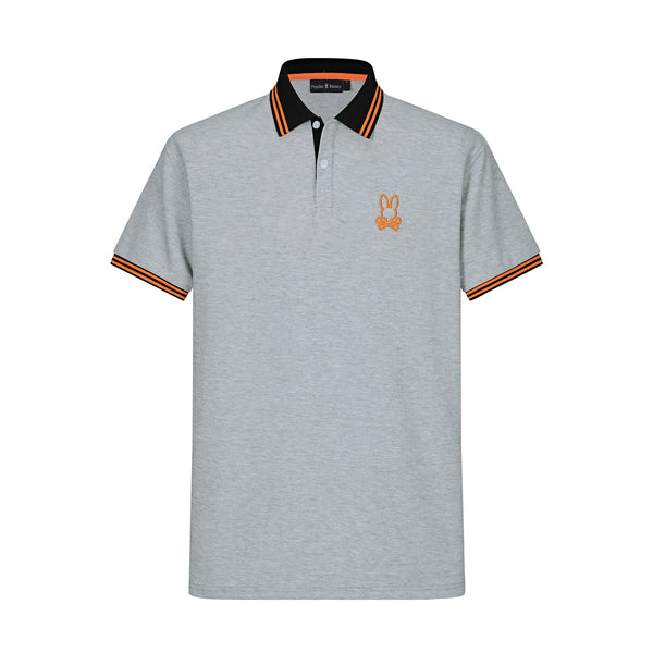 Camiseta Bu105# Tipo Polo Gris Para Hombre