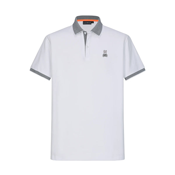 Camiseta Bu101# Tipo Polo Blanca Para Hombre