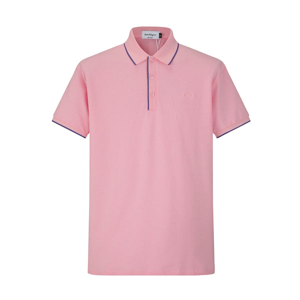 Camiseta 58201 Tipo Polo Rosado Oscuro Para Hombre