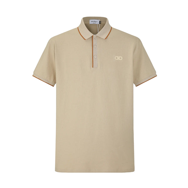 Camiseta 58201 Tipo Polo Beige Para Hombre