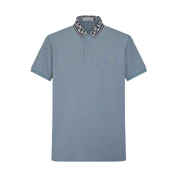 Camiseta 58185 Tipo Polo Azul Claro Para Hombre