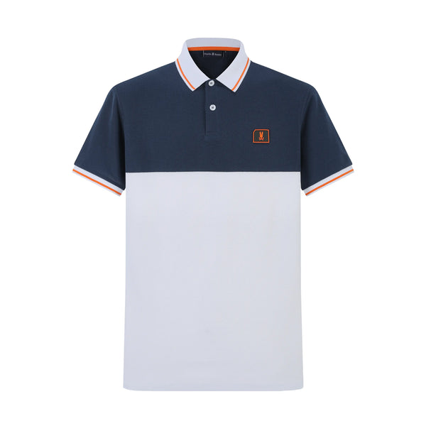 Camiseta Bu107 Tipo Polo Blanco Para Hombre