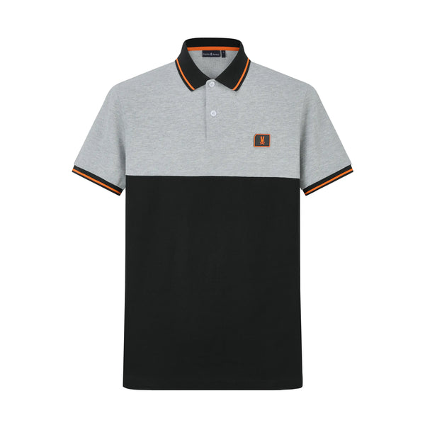 Camiseta Bu107 Tipo Polo Negro Para Hombre