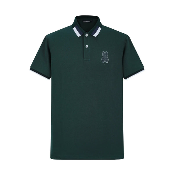 Camiseta 13603# Tipo Polo Verde Oscuro Para hombre