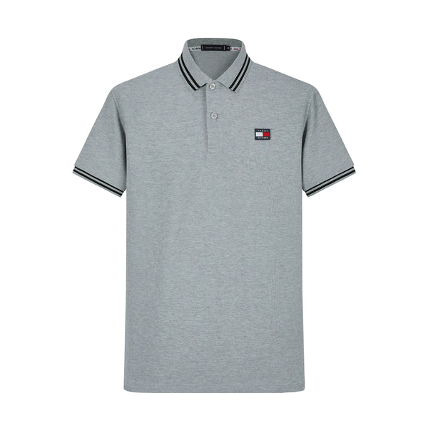 Camiseta TM007# Tipo Polo Gris Para hombre