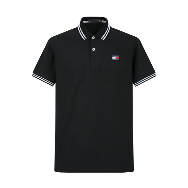 Camiseta TM007# Tipo Polo Negro Para hombre